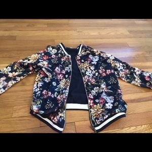 Zara floral bomber jacket